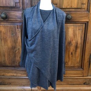 All Saints Gray Long Asymmetrical Pullover / Dress M